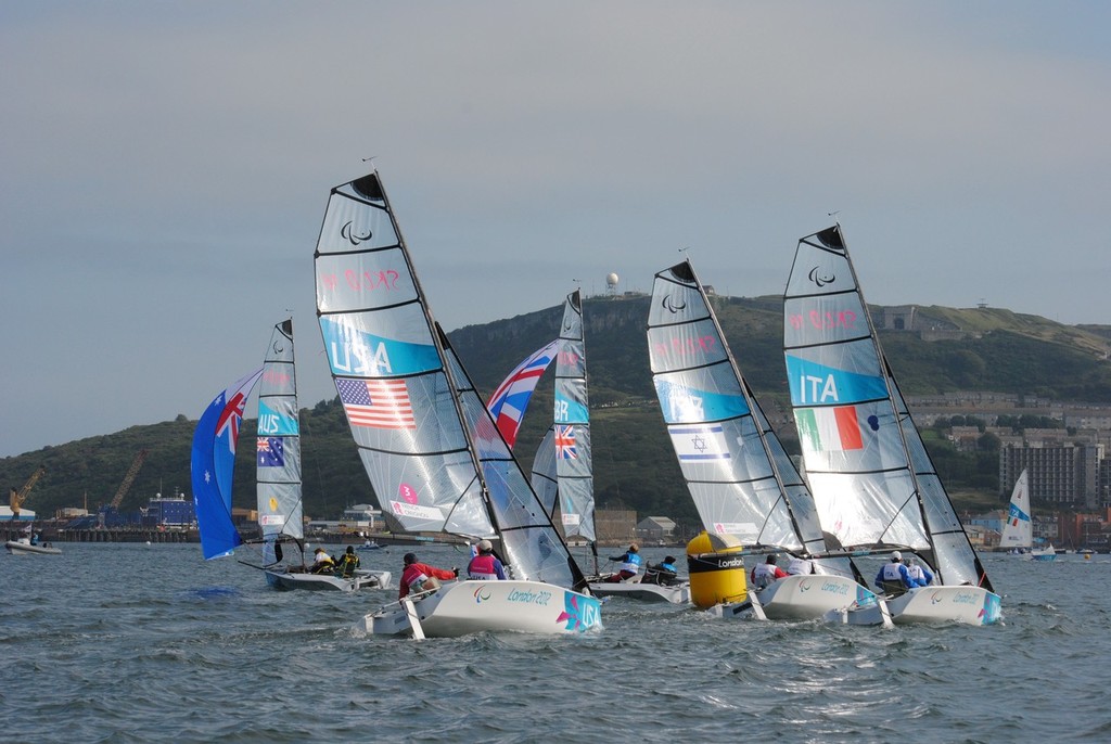 SKUD 18 racing on Day 4 of the 2012 Paralympics at Portland © David Staley - IFDS 